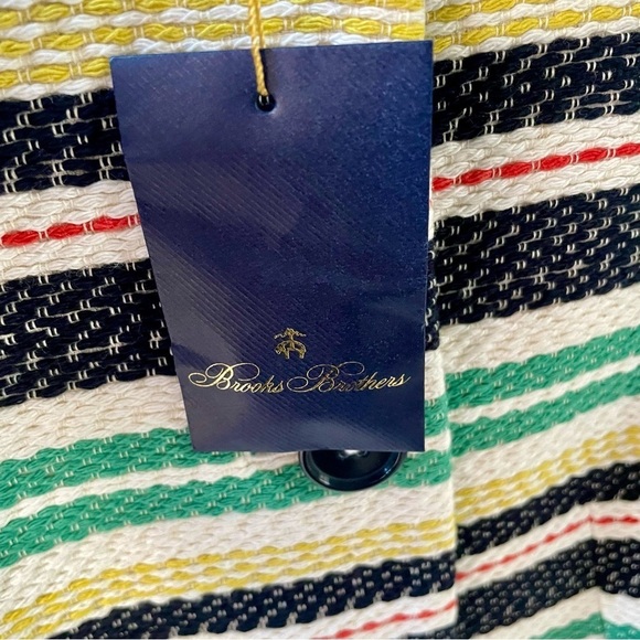 NWT Brooks Brothers Cotton Striped Woven Button Tailored Jacket Office R… - Picture 3 of 12